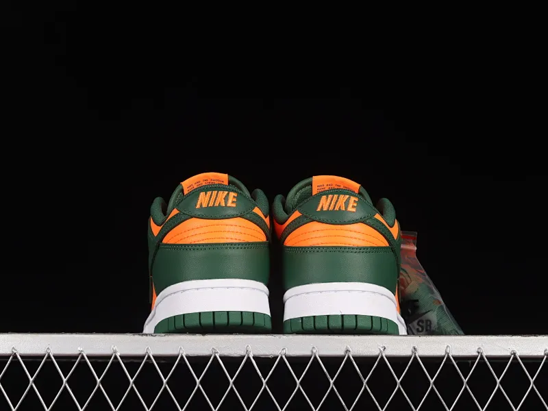 All Categories Nk SB Dunk Series Nk SB Dunk Low Low-top sneakers Nk SB Dunk Low "Miami Hurricanes" Orange-green SB low-top casual sneakers DD1391-300